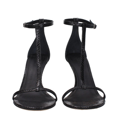Isabel Marant Schwarze Ledersandalen mit Stilettoabsatz