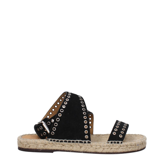 Isabel Marant – Flache Sandalen aus schwarzem Leder