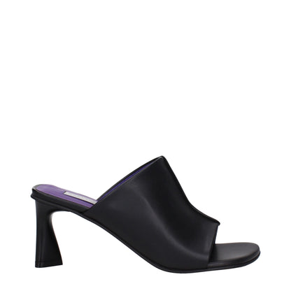 Stella McCartney – Schwarze Sandalen aus Leder mit Stilettoabsatz