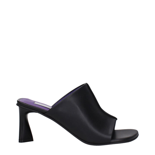 Stella McCartney – Schwarze Sandalen aus Leder mit Stilettoabsatz