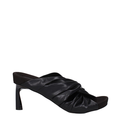 Stella McCartney – Schwarze Sandalen aus Leder mit Stilettoabsatz