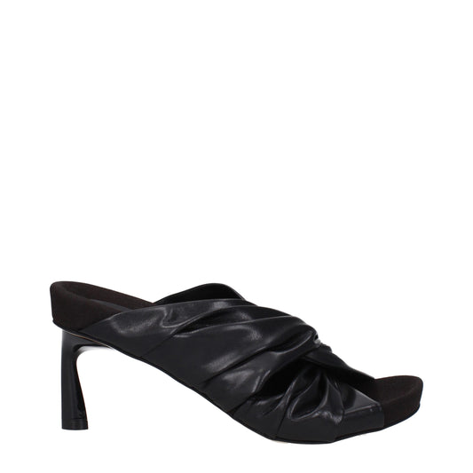 Stella McCartney – Schwarze Sandalen aus Leder mit Stilettoabsatz