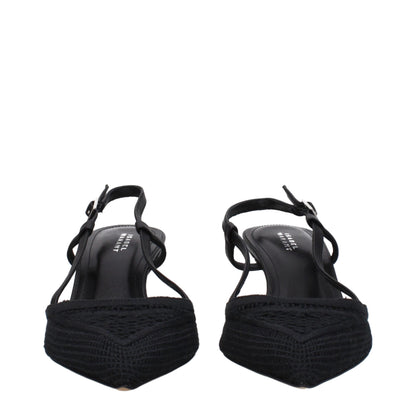 Isabel Marant Black Fabric Mid Heel Pumps