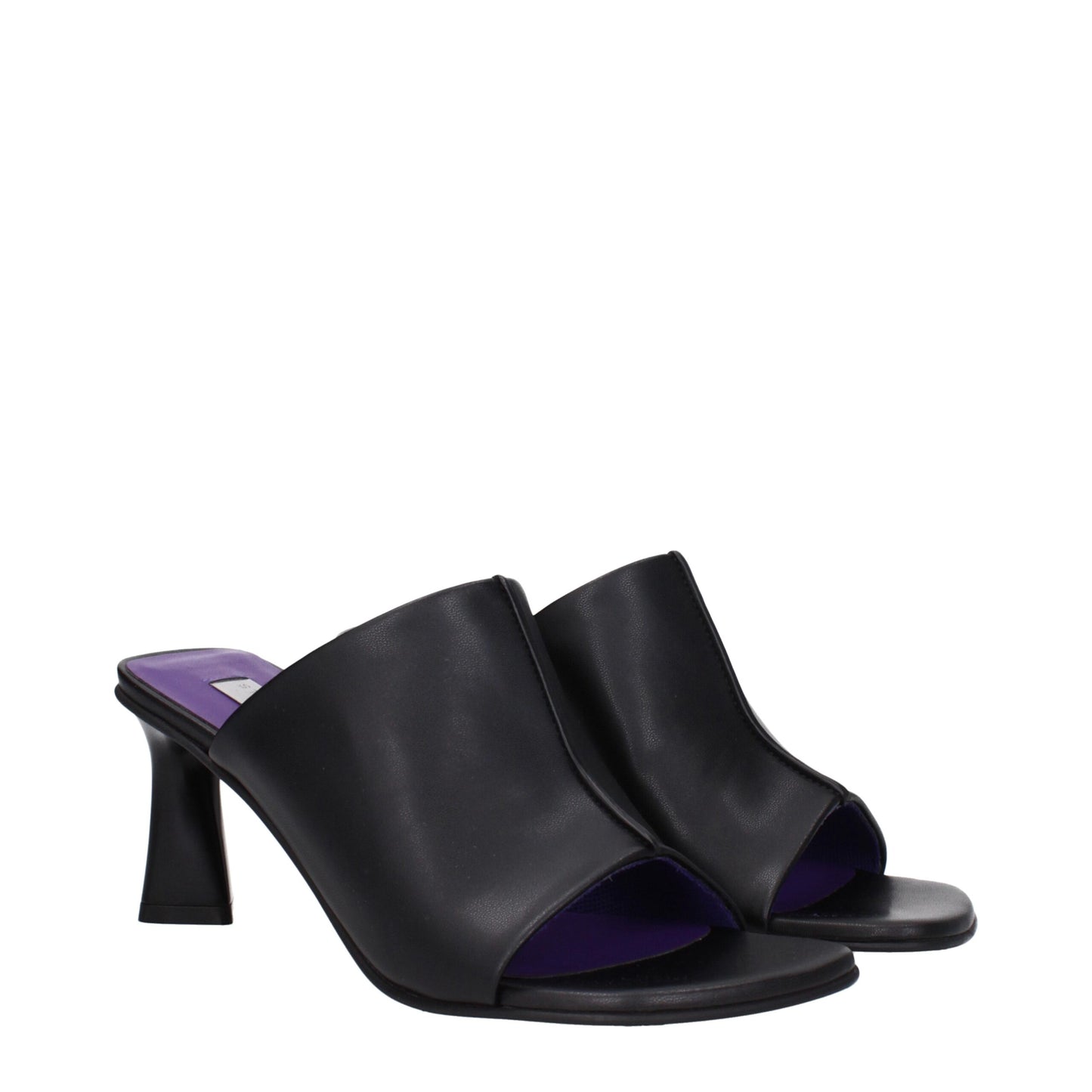Stella McCartney – Schwarze Sandalen aus Leder mit Stilettoabsatz