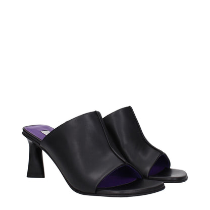 Stella McCartney – Schwarze Sandalen aus Leder mit Stilettoabsatz