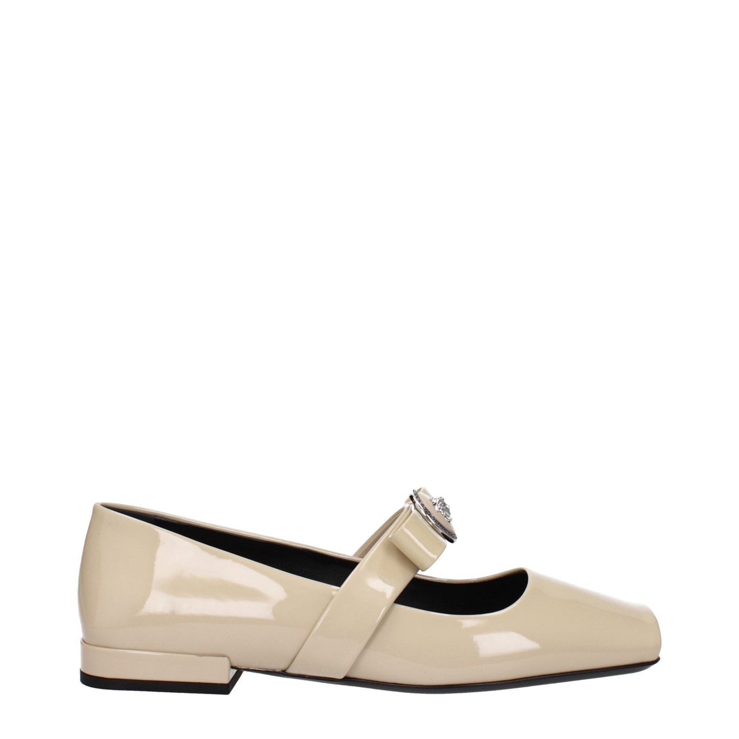 Versace – Beige Ballerinas aus Leder