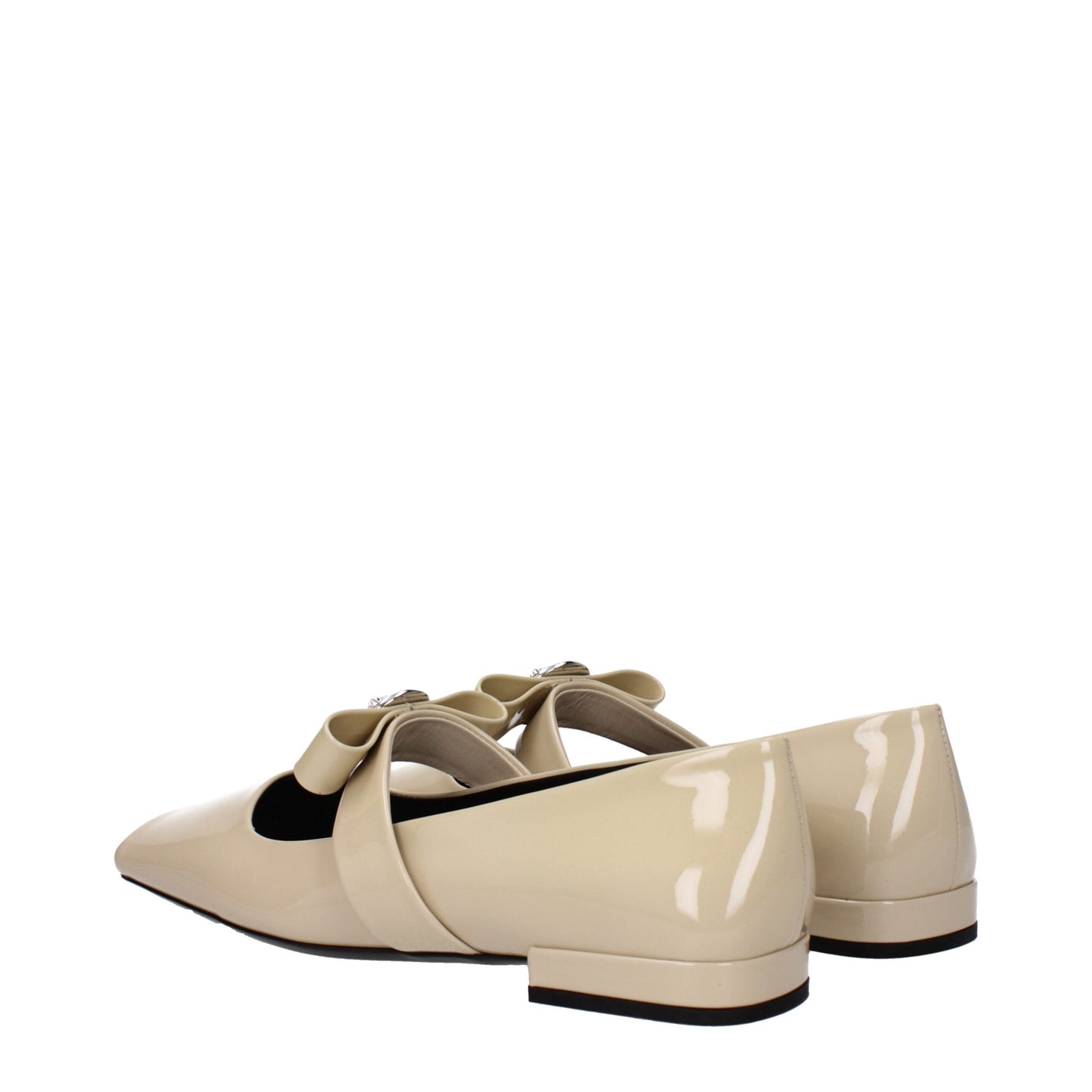 Versace – Beige Ballerinas aus Leder