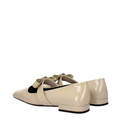 Versace – Beige Ballerinas aus Leder