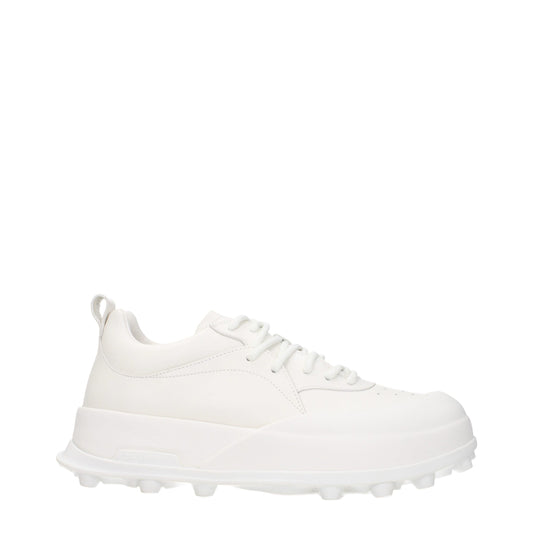 Baskets en cuir blanc Jil Sander