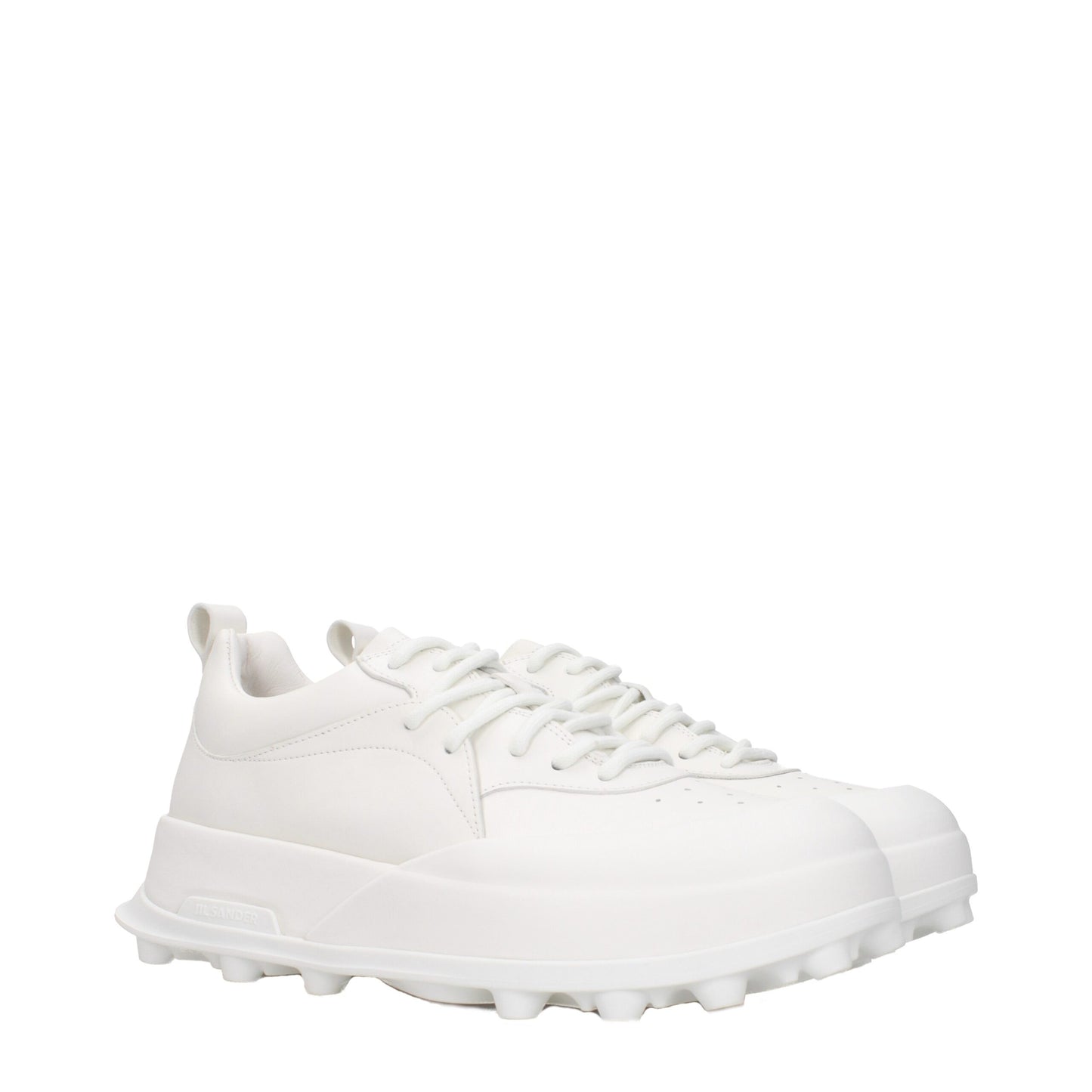 Baskets en cuir blanc Jil Sander
