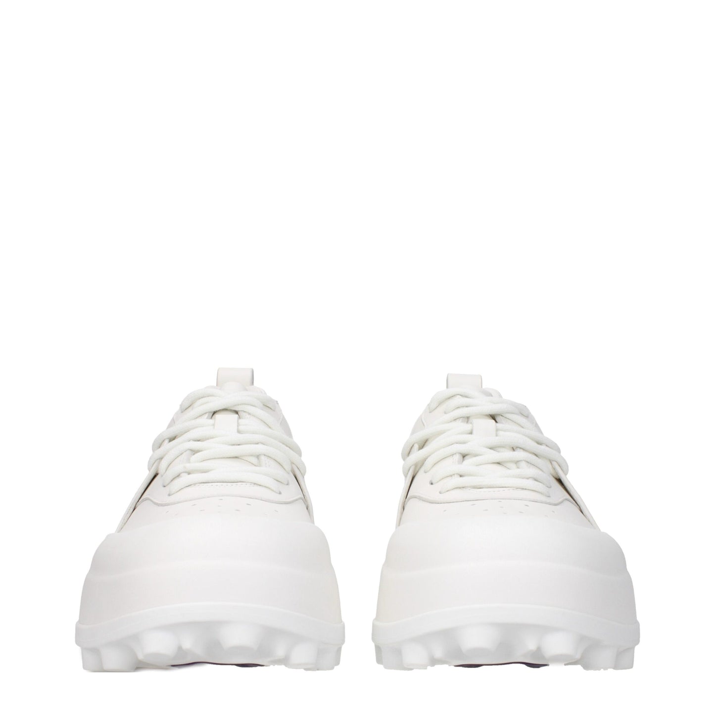 Baskets en cuir blanc Jil Sander