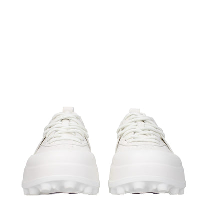 Baskets en cuir blanc Jil Sander