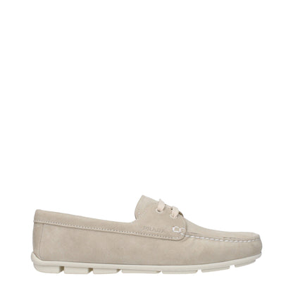 Prada Slip-On-Loafer aus grauem Leder