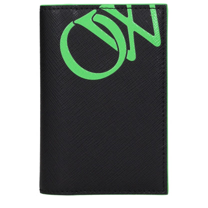 Porte-cartes en cuir noir Off-White