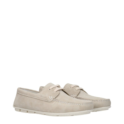 Prada Slip-On-Loafer aus grauem Leder