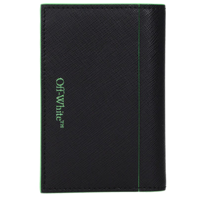 Porte-cartes en cuir noir Off-White