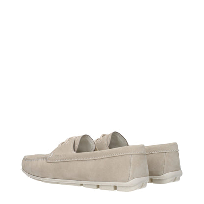 Prada Slip-On-Loafer aus grauem Leder