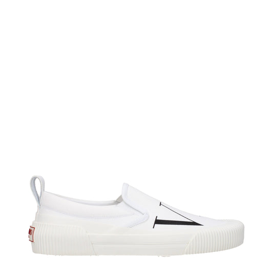 Valentino Garavani Slip-On-Loafer aus weißem Stoff