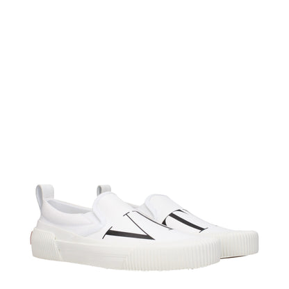 Valentino Garavani Slip-On-Loafer aus weißem Stoff