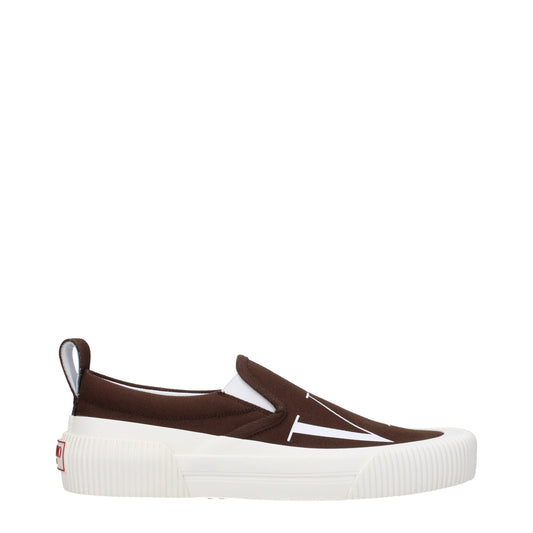 Valentino Garavani Slip-On-Loafer aus braunem Stoff