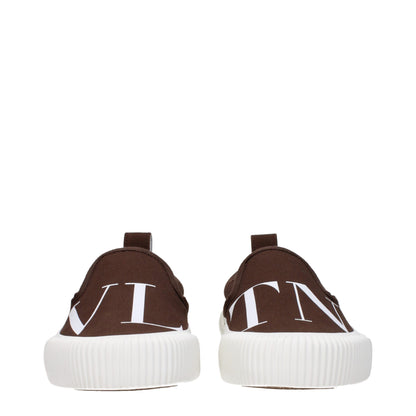 Valentino Garavani Slip-On-Loafer aus braunem Stoff