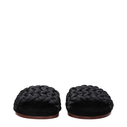 Chloé – Schwarze Slipper-Sandalen aus Leder