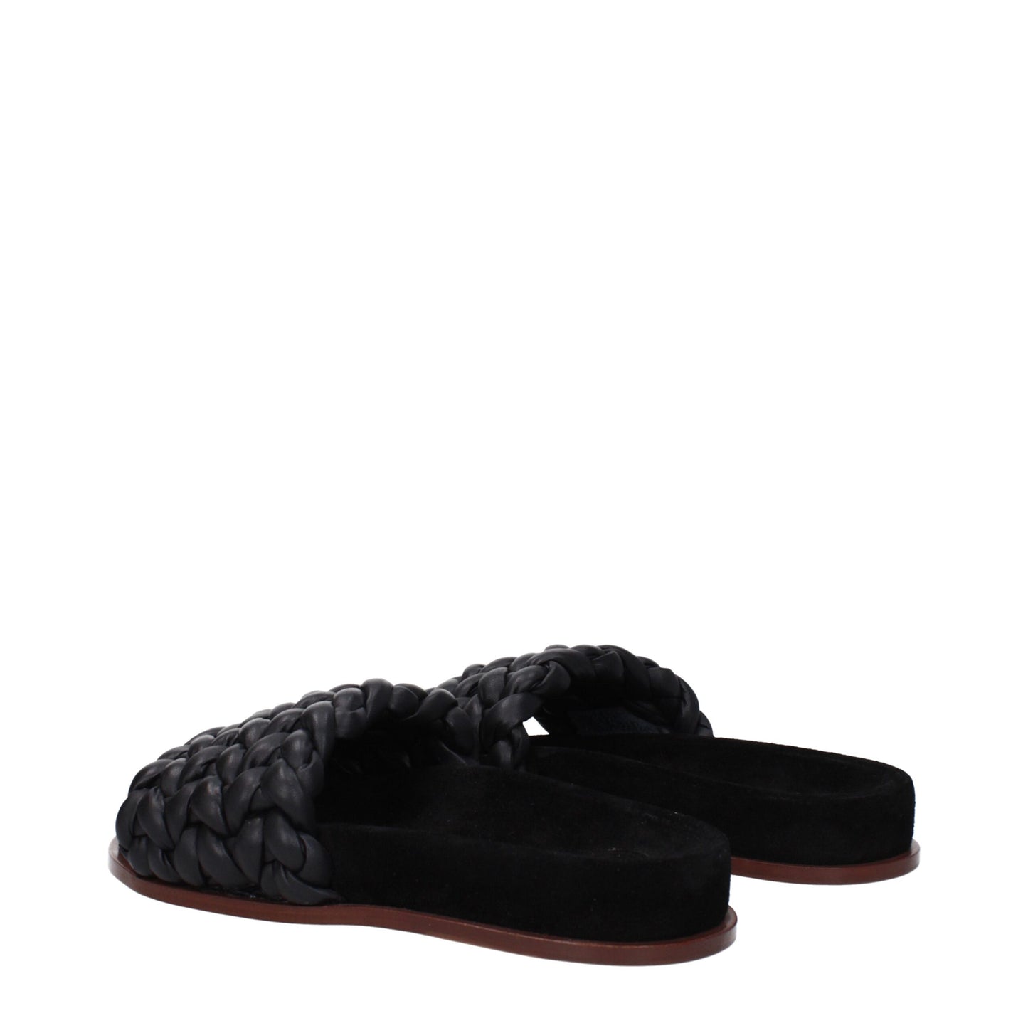 Chloé – Schwarze Slipper-Sandalen aus Leder