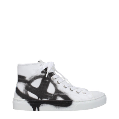 Vivienne Westwood – Hohe Sneakers aus weißem Stoff