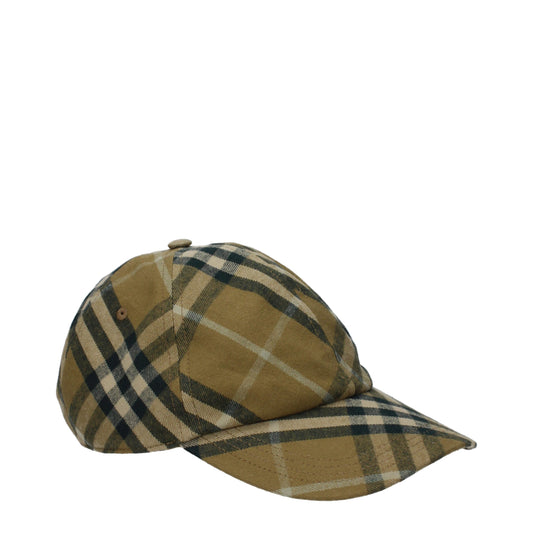 Casquettes Burberry en coton vert (casquette de baseball)