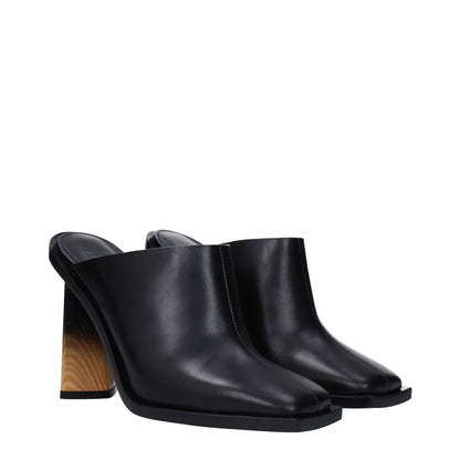 Givenchy – Schwarze Lederpantoletten