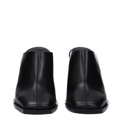 Givenchy – Schwarze Lederpantoletten