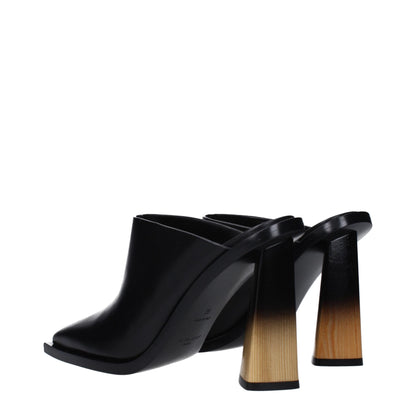 Givenchy – Schwarze Lederpantoletten