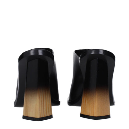 Givenchy – Schwarze Lederpantoletten