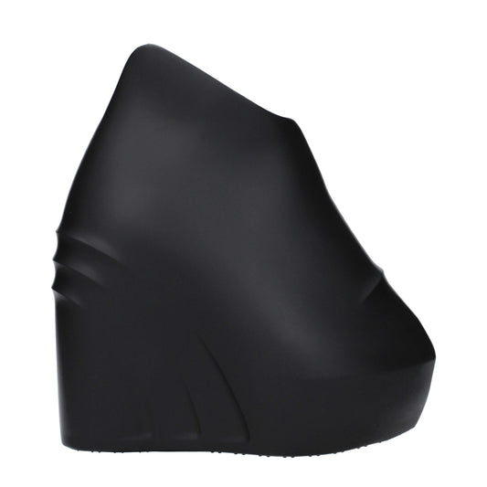 Givenchy – Schwarze Keilsandalen aus Baumwolle