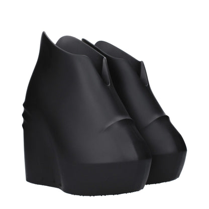 Givenchy – Schwarze Keilsandalen aus Baumwolle