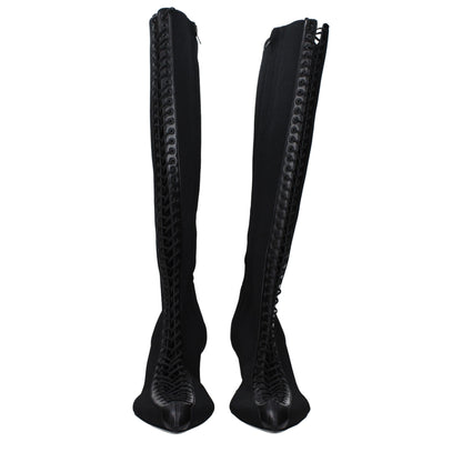 Givenchy – Schwarze Schnürstiefel aus Stoff