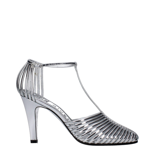 Givenchy Sandalen aus grauem Leder mit Stilettoabsatz