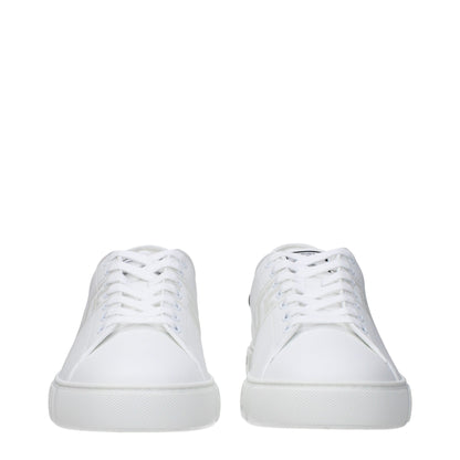 Versace Weiße niedrige Lederschuhe