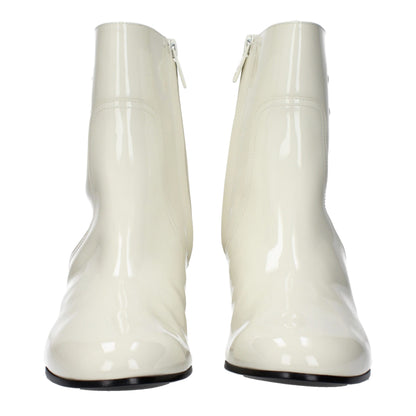 Beige Lederstiefeletten von Celine