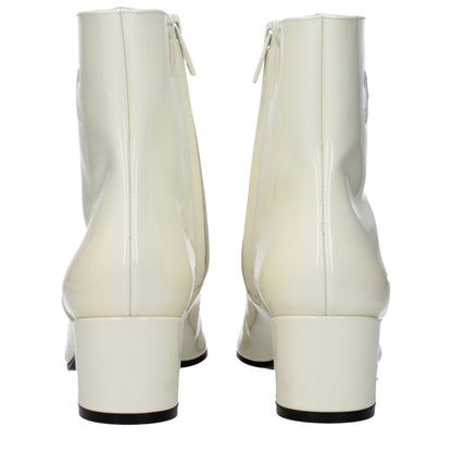 Beige Lederstiefeletten von Celine