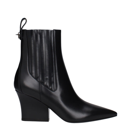 Valentino Garavani – Schwarze Stiefeletten aus Leder