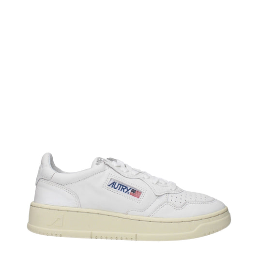 Autry Weiße niedrige Lederschuhe