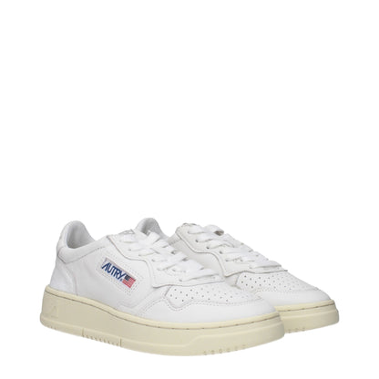 Autry Weiße niedrige Lederschuhe
