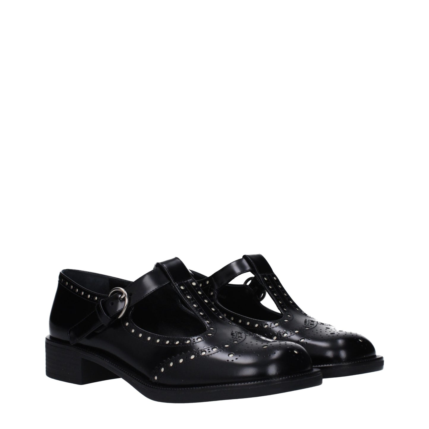 Miu Miu – Slipper aus schwarzem Leder