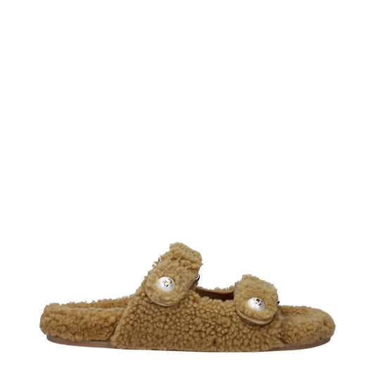 Jimmy Choo – Hausschuhe aus braunem Stoff
