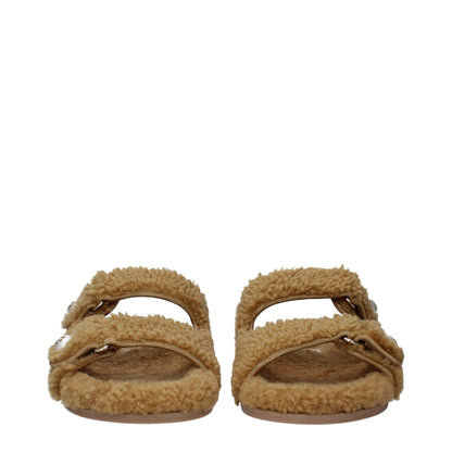 Jimmy Choo – Hausschuhe aus braunem Stoff