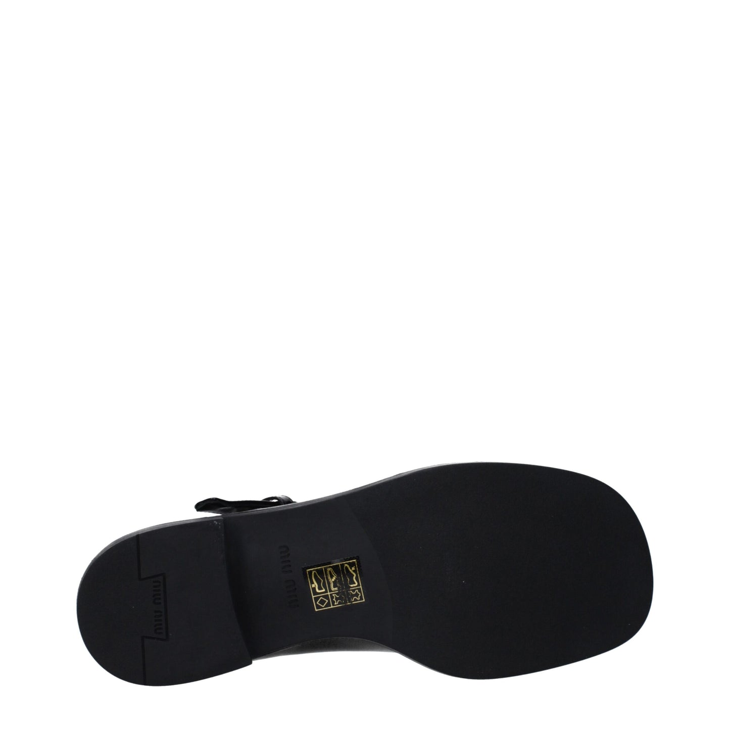 Miu Miu – Slipper aus schwarzem Leder