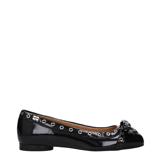 Ganni – Schwarze Ballerinas aus Leder