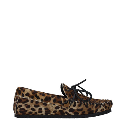 Isabel Marant Slip-On-Loafer aus Rosshaar in Braun