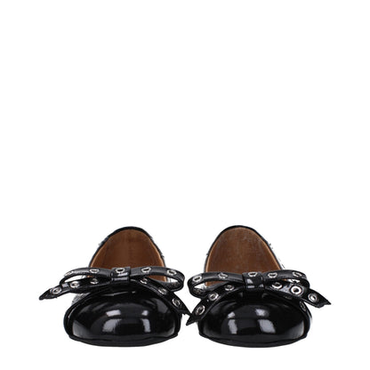 Ganni – Schwarze Ballerinas aus Leder
